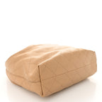 Calfskin Quilted Small Maxi Hobo Beige
