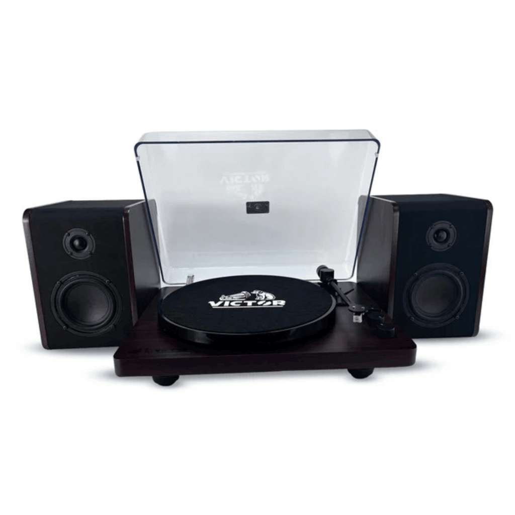 Lincoln Record Player with Stereo Speakers