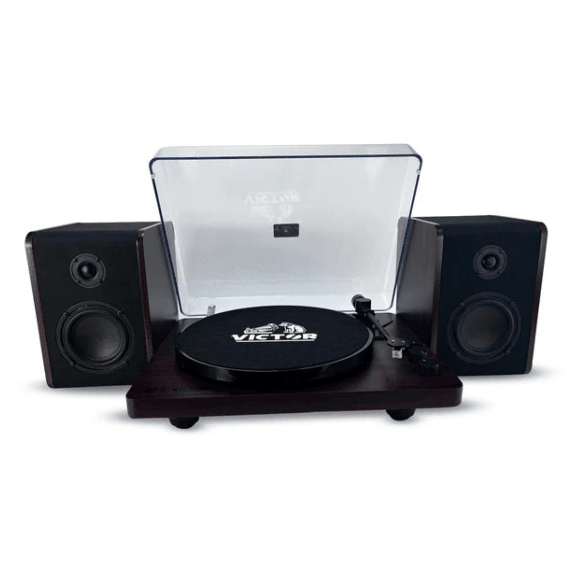 Lincoln Record Player with Stereo Speakers
