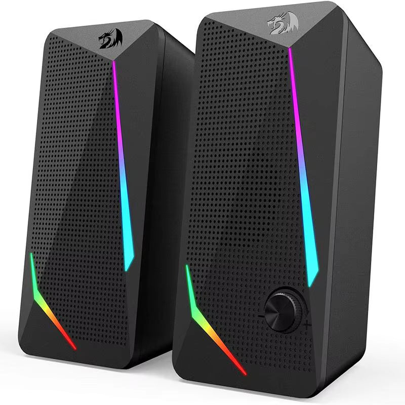 GS510 Waltz RGB Desktop Speakers - 2.0 Channel Stereo System with Four LED Backlight Modes and Enhanced Audio Performance