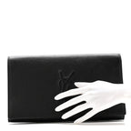Calfskin Monogram Large Belle De Jour Clutch Black