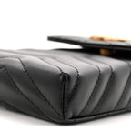 Calfskin Small GG Marmont Phone Crossbody Bag Black