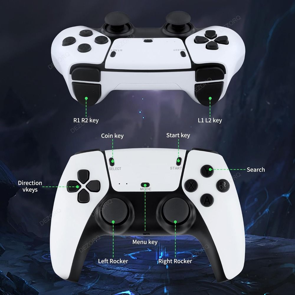 M15 Retro Game Stick - 4K HDMI Output with Wireless Controller, Over 30000 Built-in Classic Games, 64GB Storage for TV Arcade Gaming ( Upgraded Version)