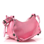 Patent Faux Leather Le Cagole Shoulder Bag XS Sweet Pink