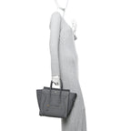 Baby Drummed Calfskin Micro Luggage Kohl
