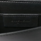 Calfskin Bow Cut Chain Wallet Black
