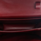 Box Calfskin Teen Classic Box Flap Bag Burgundy
