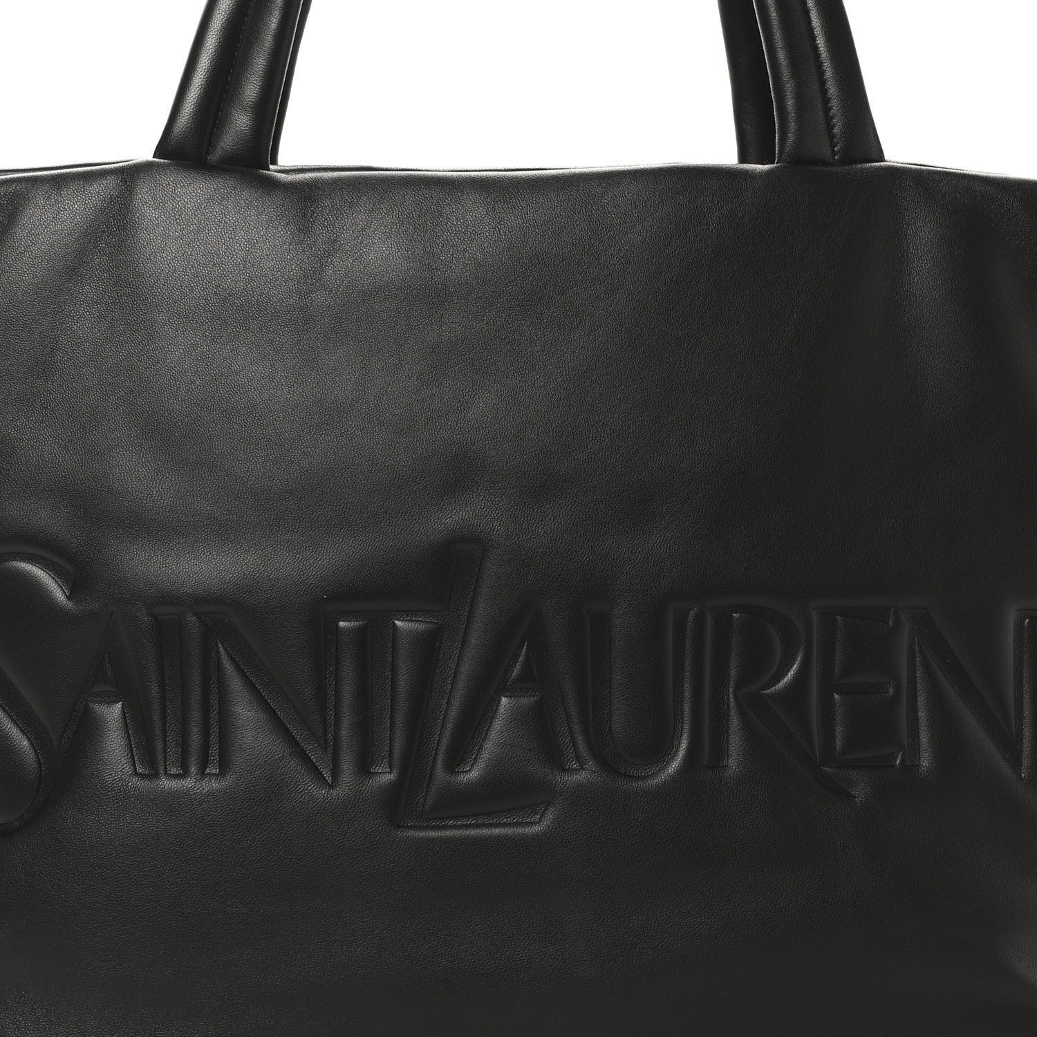 Lambskin Wide Puffer Tote Black