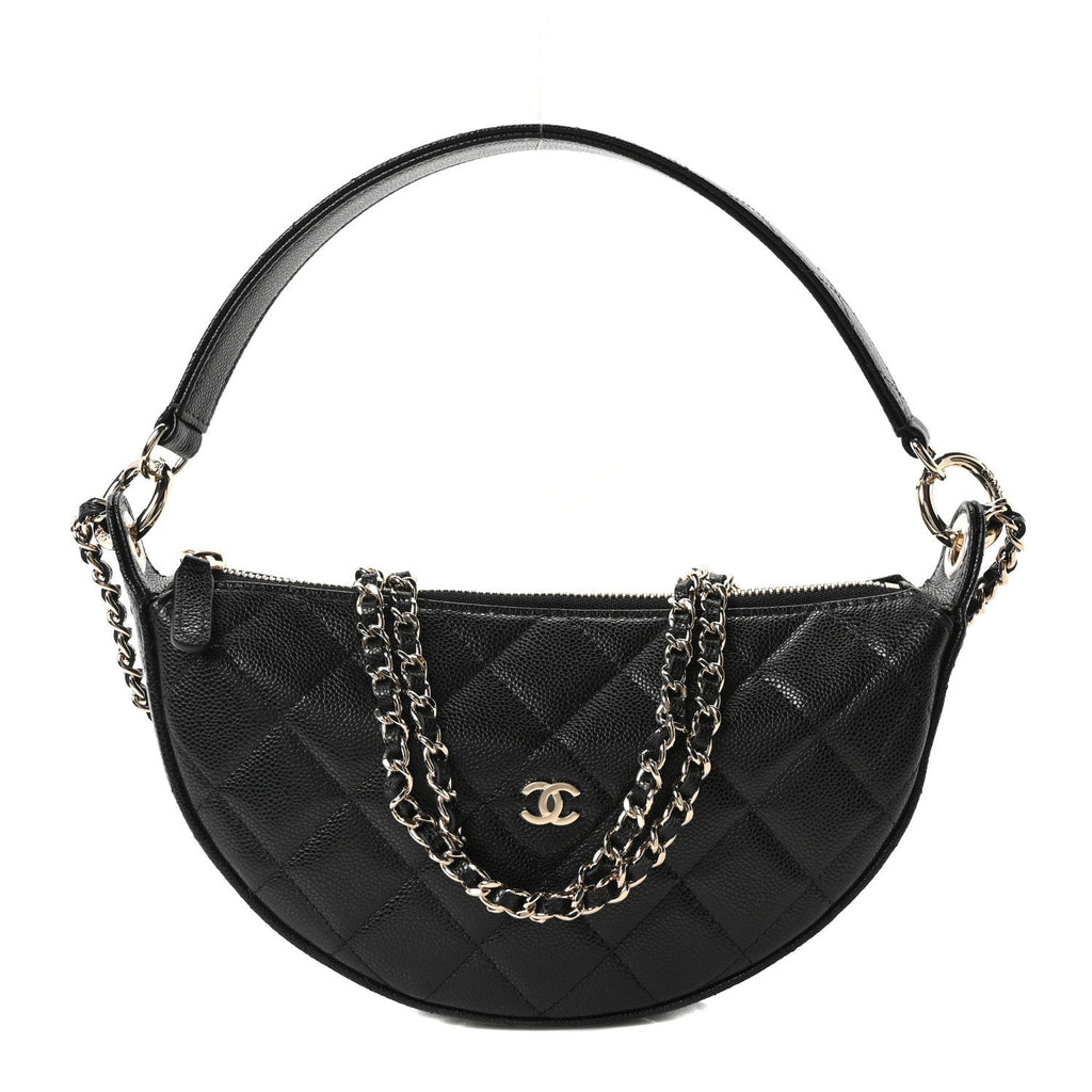 Caviar Quilted Other Shape With Chain Black