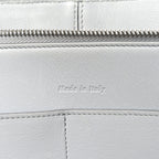 Smooth Calfskin Medium Tri-Fold Bag Pearl Grey
