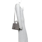 Grained Calfskin Baby Sac De Jour Fog