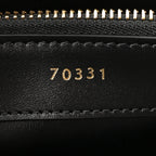Satinated Calfskin Small 16 Top Handle Bag Black