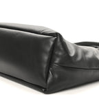 Lambskin Wide Puffer Tote Black