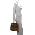 Monogram Calf Hair Spikes Iconoclasts Christian Louboutin Tote Red