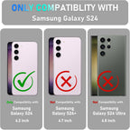Entronix Case Compatible with Galaxy S24 - [Hard Back] Clear Cover