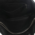 Glazed Calfskin Large On The Road Tote Black
