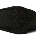 Suede Camellia Hobo Bag Black
