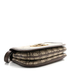GG Supreme Monogram Textured Dollar Calfskin Mini Blondie Chain Shoulder Flap Bag Beige Ebony New Acero