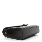 Grain De Poudre Textured Mixed Matelasse Triquilt Medium Monogram Satchel Dark Smog
