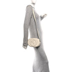 Sakai Be Green Calfskin Diagonal Stitched Mini Blondie Shoulder Bag Mystic White