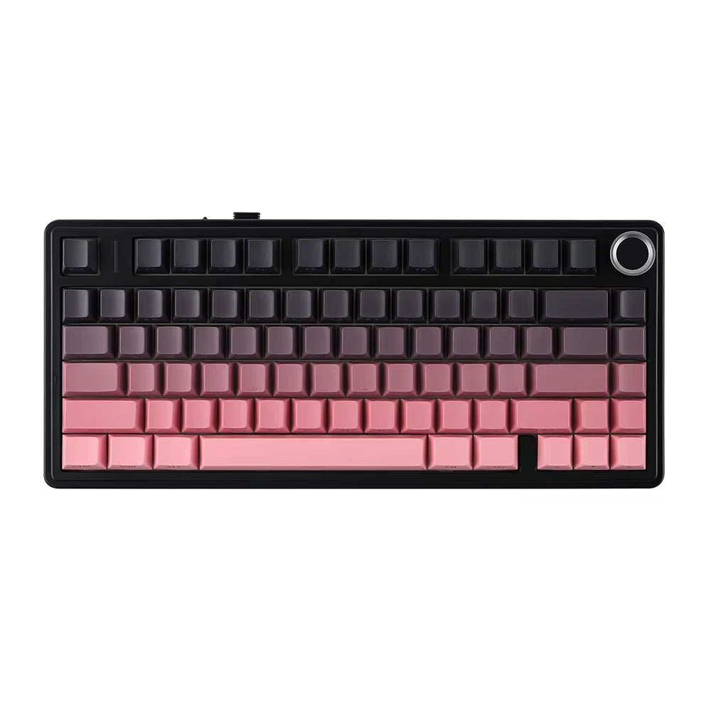 F75 Pro Wireless Mechanical Gaming Keyboard with Gasket Mount, RGB Lighting, Customized 75% Layout, and Side-Engraved PBT Keycaps - Leobog Reaper