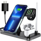 folding 4-in-1 multi-function mobile phone wireless charger for Apple 12/13/15W wireless fast charging