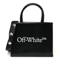 Patent Calfskin Logo Box Bag Black