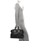 Vitello Dolce Marmol Large Chameleon Tote Black
