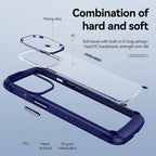 High Quality Clean Pc,Tpu And Metal Bumper Case For Iphone 13 Pro In Navy