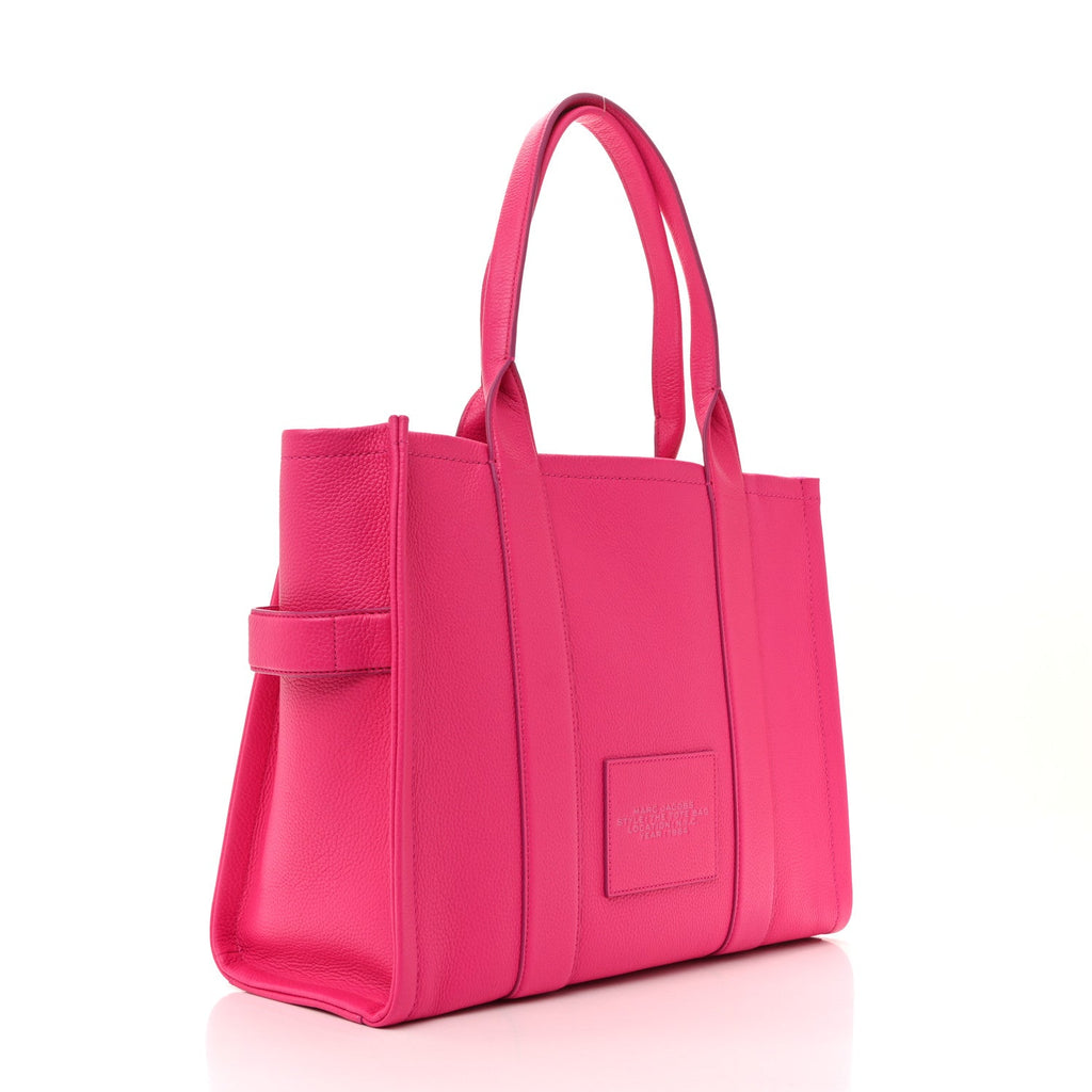 Grained Calfskin Large The Tote Bag Hot Pink