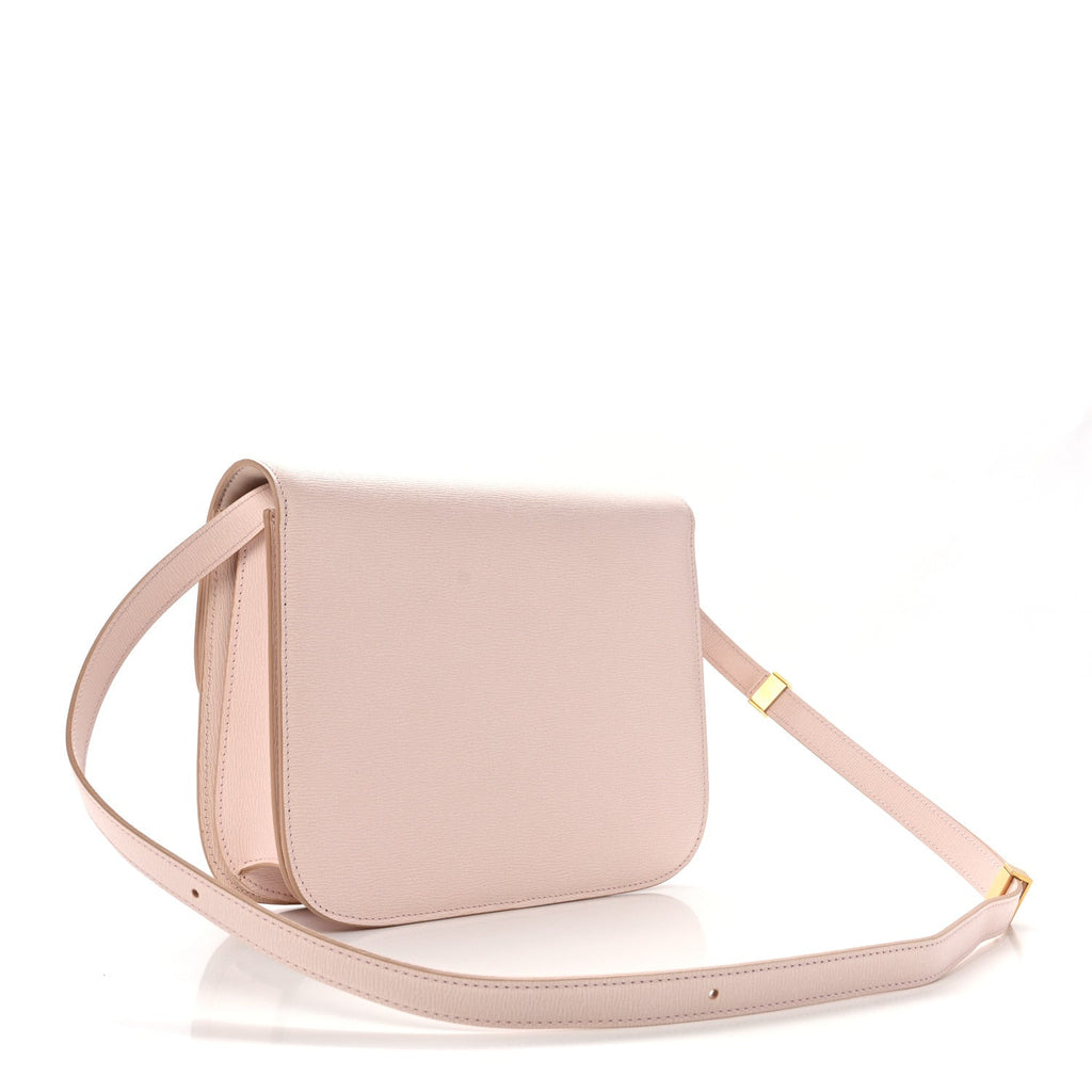 Liege Calfskin Medium Classic Box Flap Bag Pale Pink