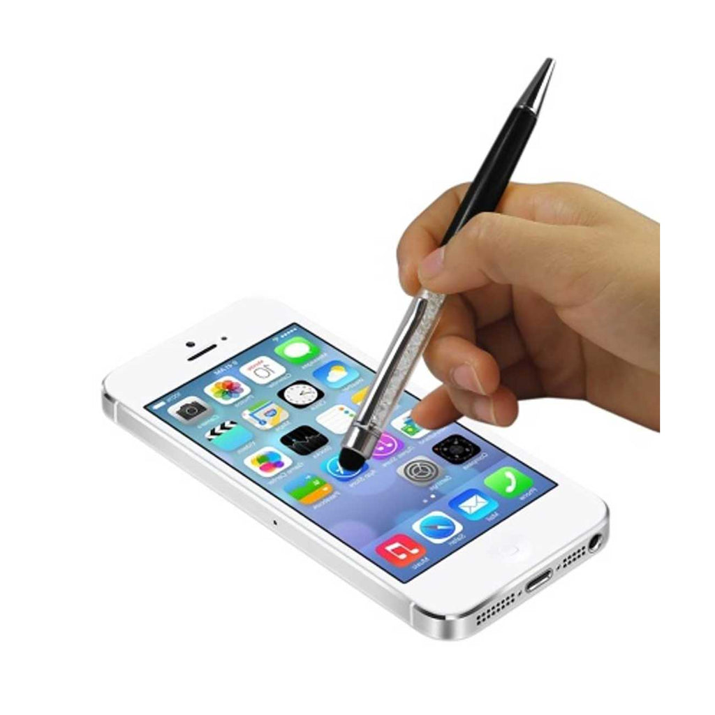 Reiko Crystal Stylus Touch Screen With Ink Pen In Black