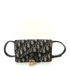 Oblique Saddle Belt Bag Blue