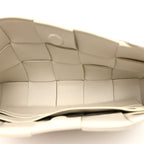 Calfskin Maxi Intrecciato Cassette Pouch On Strap Chalk