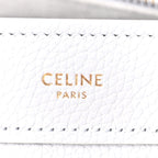 Drummed Calfskin Nano Luggage Pearl Blue