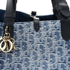 DIOR Denim Jacquard Oblique Large Toujours Blue