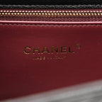 Caviar Quilted Small Chain Frame Flap Black