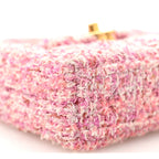 Tweed Quilted Mini Nano Kelly Shopper Pink