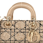 Tweed Cannage Medium Lady D-Joy Natural Black