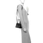 Patent Vegan Leather Small Shopping Bag Black Rainbow