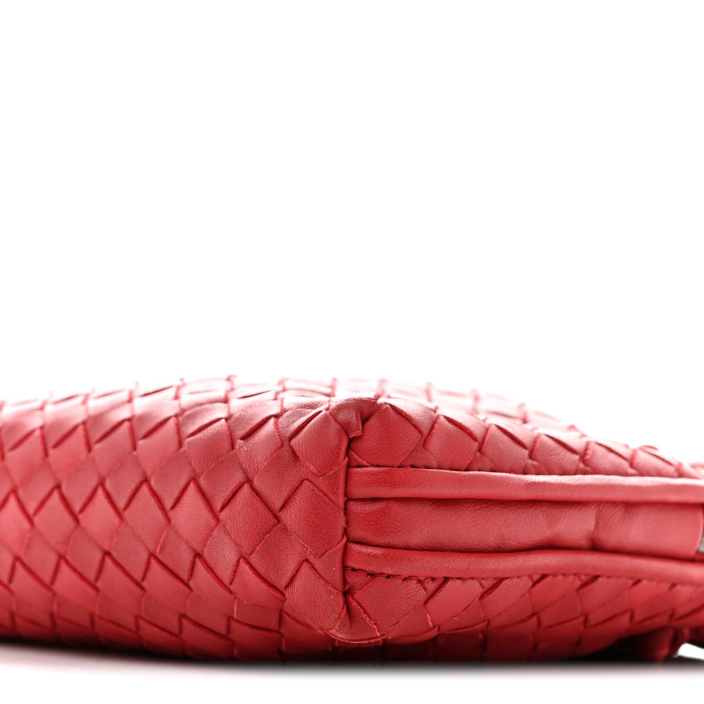 Nappa Intrecciato Nodini Crossbody Messenger Red