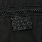 Nylon Monogram Small Flat Messenger Bag Black