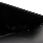 Satin Crystal Mini Saddle Bag Black