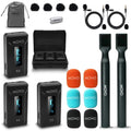Movo WMX-2-DUO Dual Wireless Mic System w Mounts