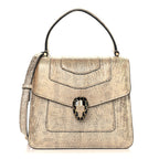 Metallic Karung Serpenti Forever Top Handle Gold