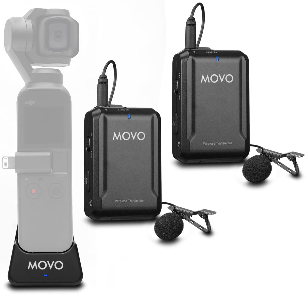 Movo Edge-OP-Duo Dual Wireless Lavalier Microphone for Osmo Pocket 1 and 2