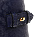 Derby Calfskin House Check Medium Banner Tote Ink Blue