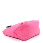 Tessuto Nylon Soft Padded Shopping Tote Fuxia