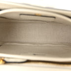 Calfskin Web Geometric Print Small Bamboo 1947 Top Handle Bag White Multi