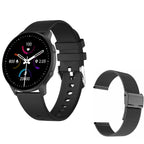 MX1 smart watch custom dial heart rate blood oxygen detection multi sport mode ring ZL02Dplus - -Black glue+black steel